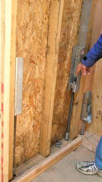 Walls throughout the house are securely braced